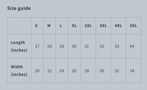 Don't Knock the Hustle Sweatshirt Size Guide