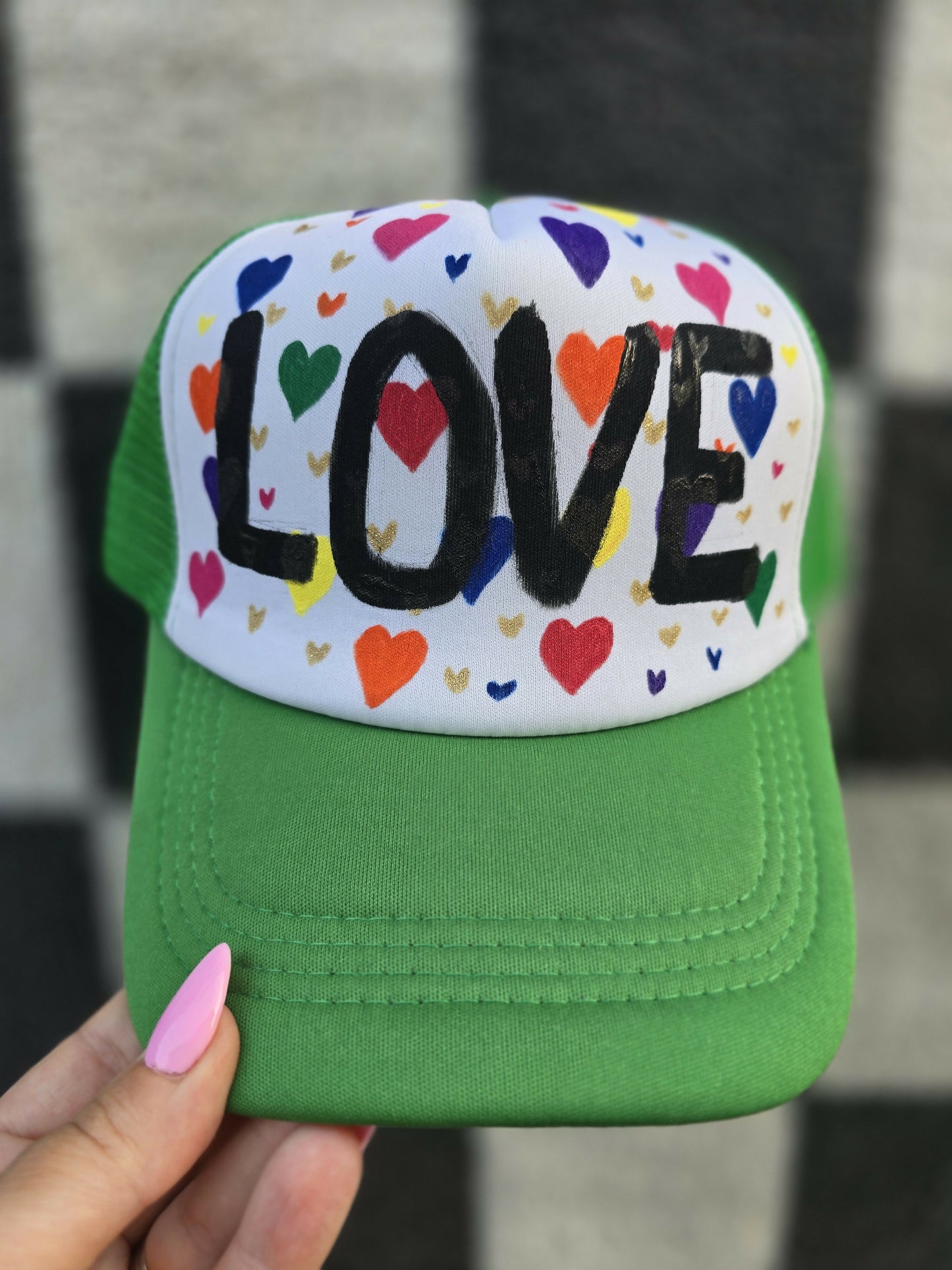 Hand-Painted Empowerment Trucker Hats
