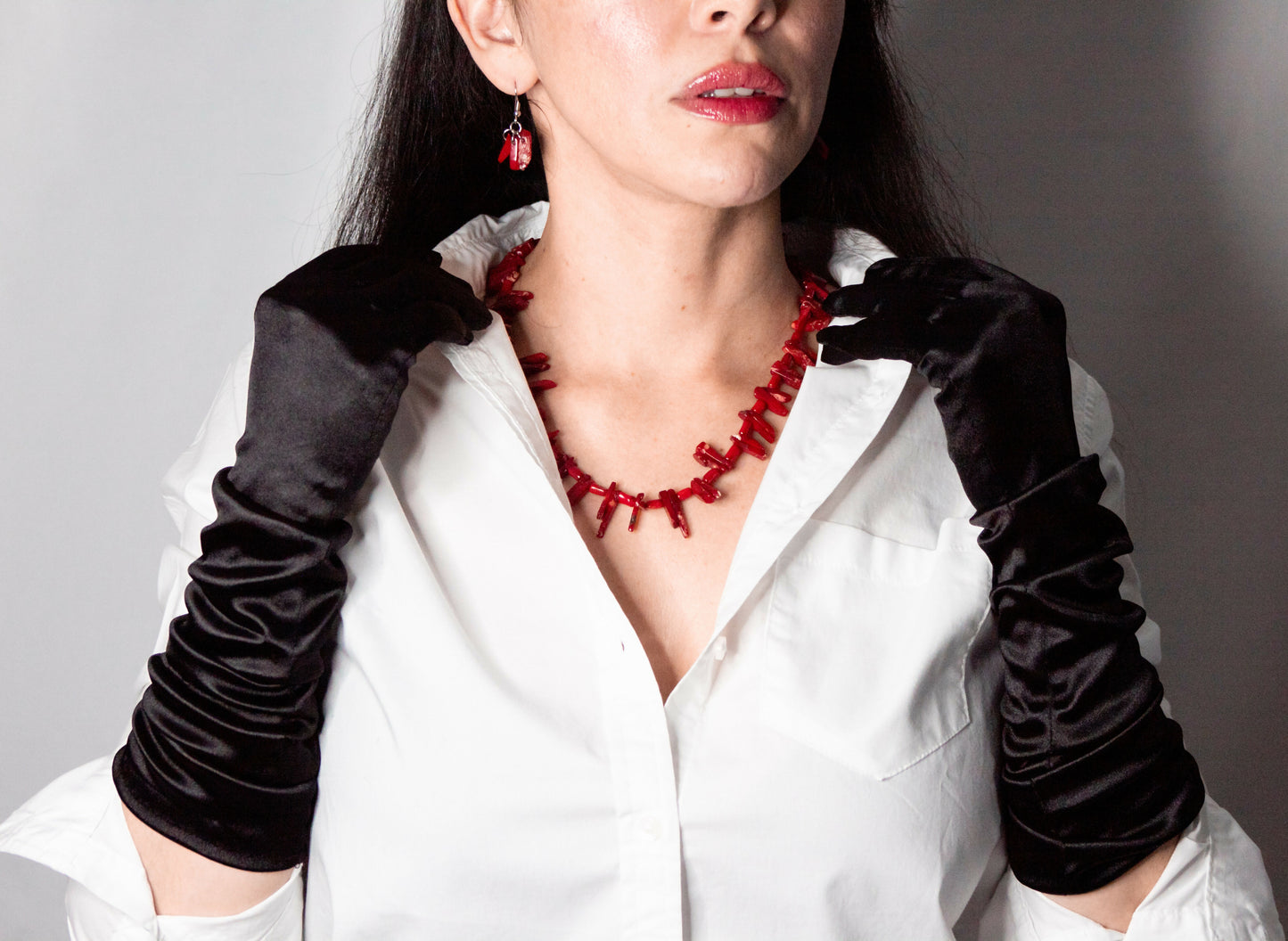 Red Coral necklace set