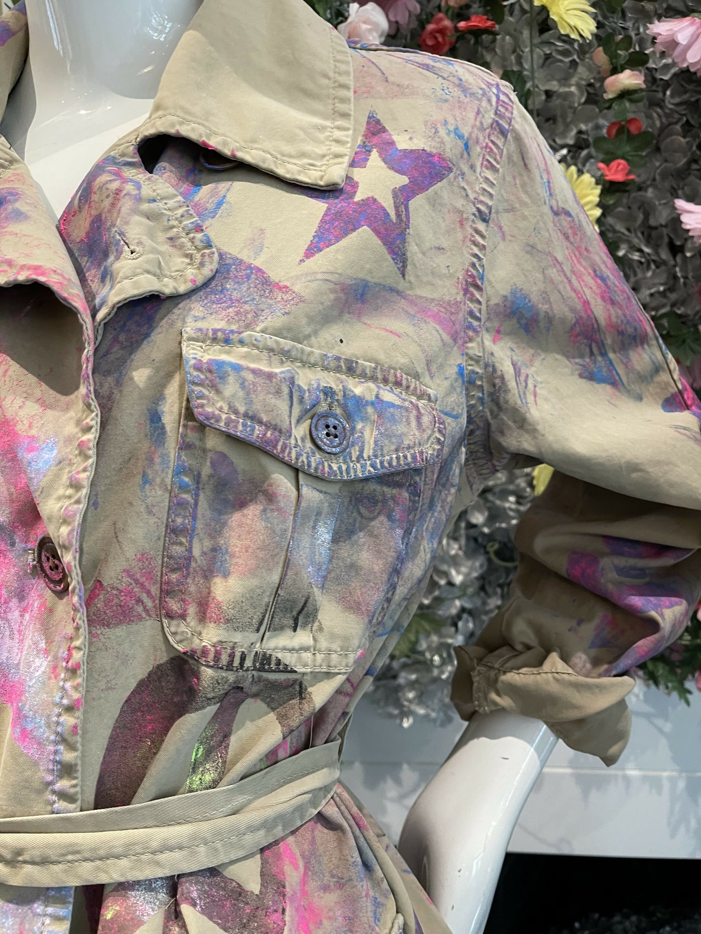 Colored trench coat