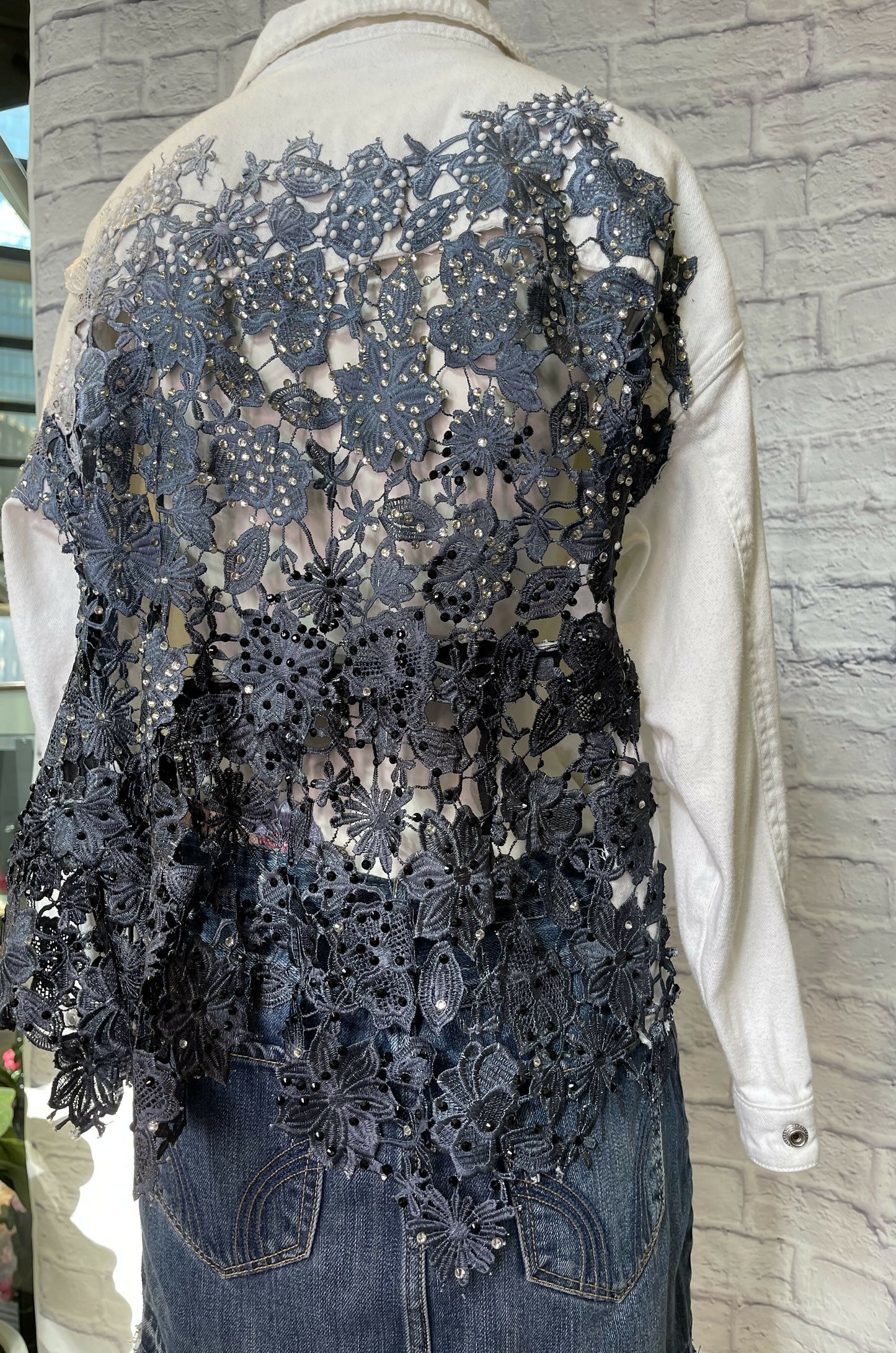 Denim lace jacket