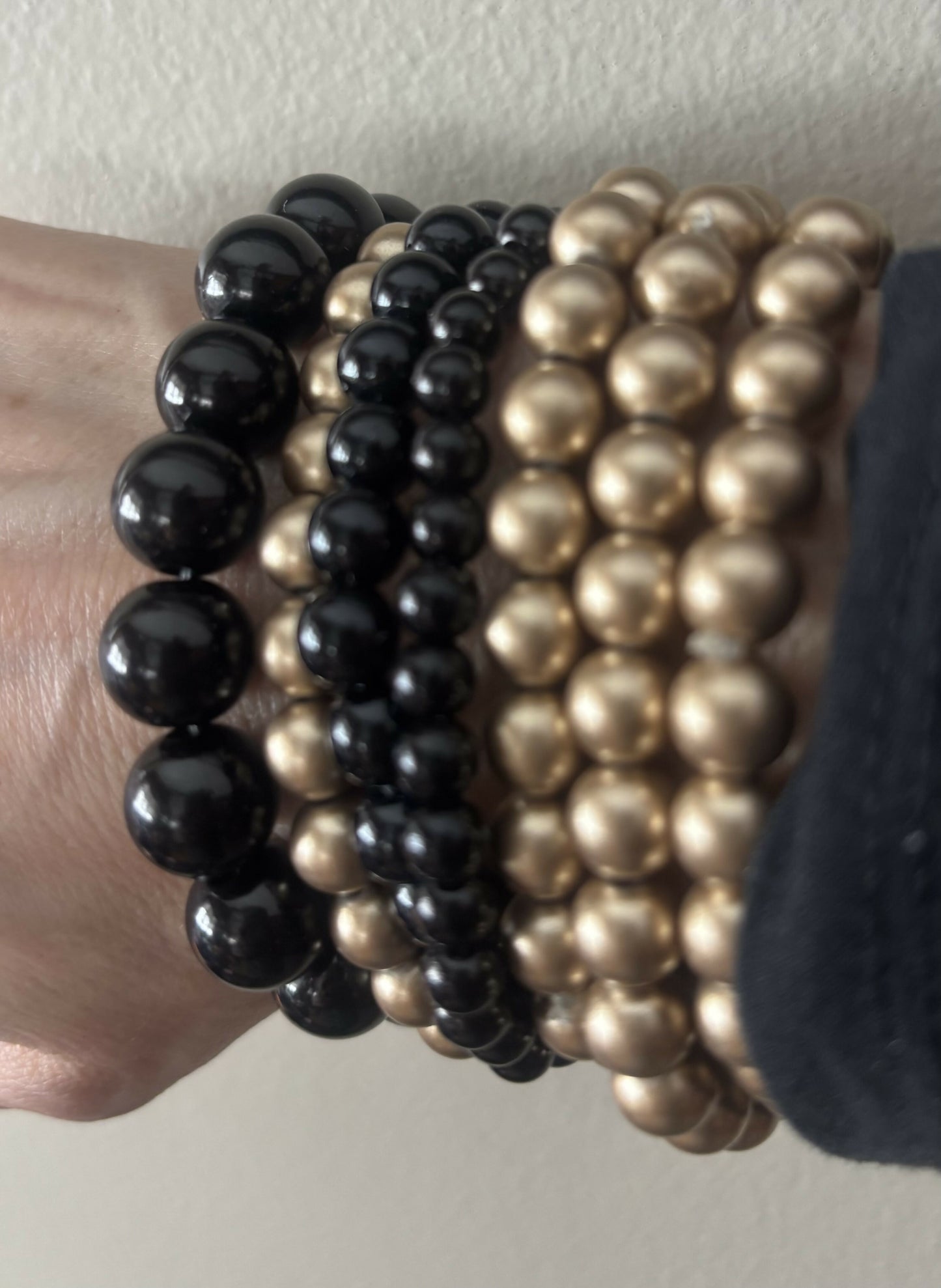 Black & Gold Bracelet Stack