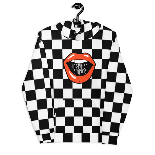 Bogosplit--IHER--Checkered Lips Hoodie