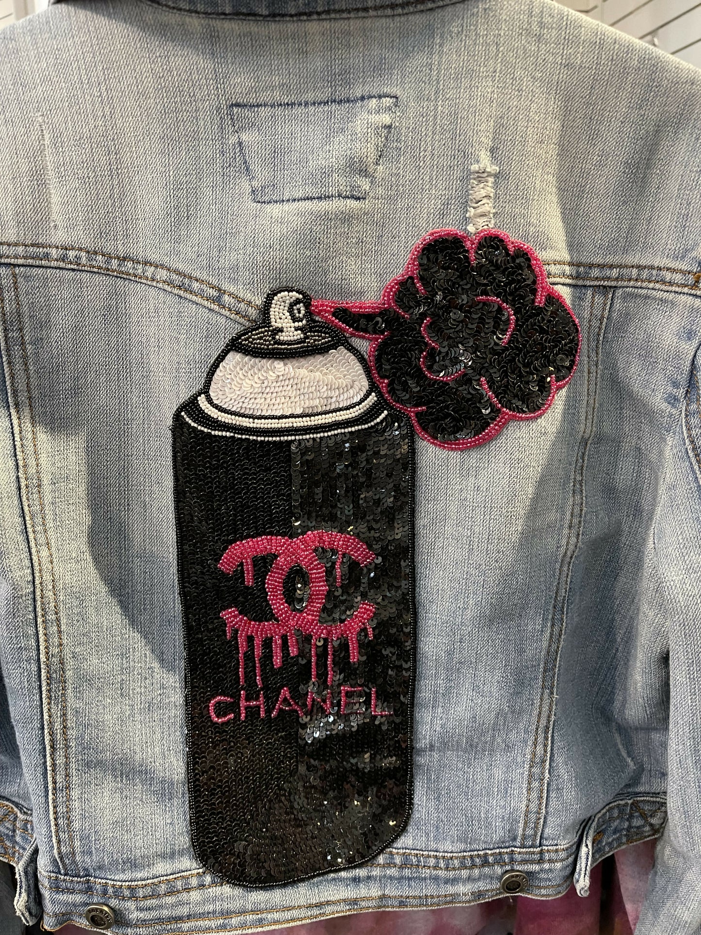 Denim jacket with embellishments