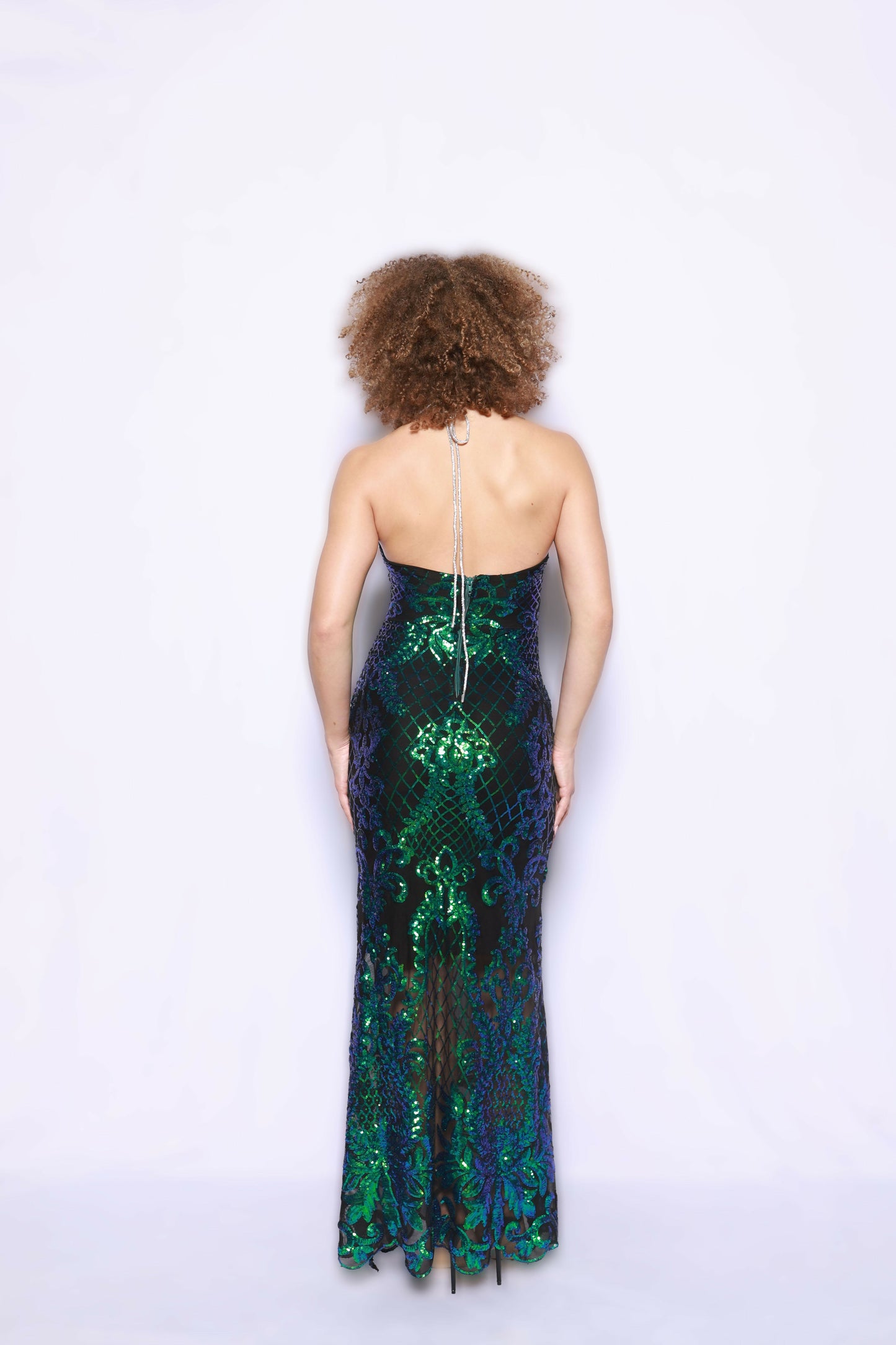 Black and green Gown
