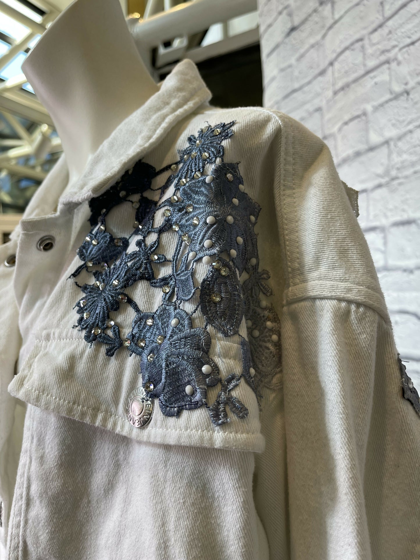 Denim lace jacket
