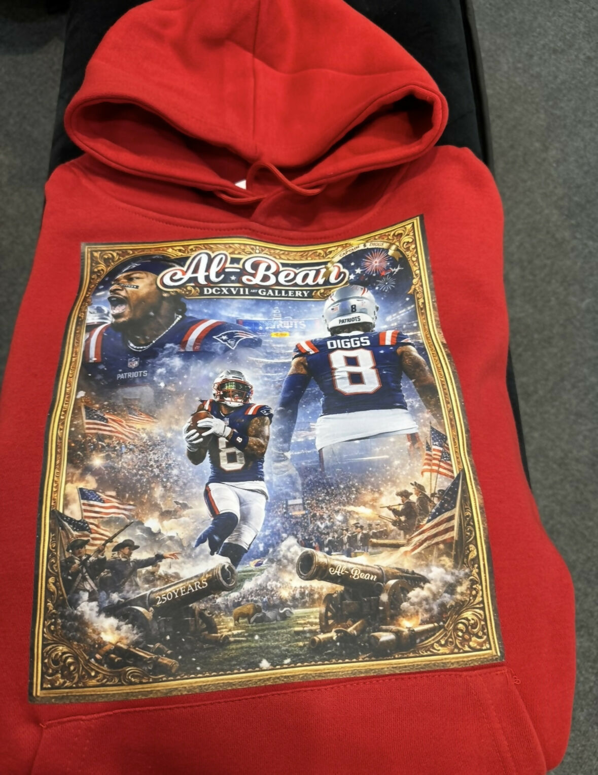 Red Men's Captain S Diggs medium Graphic Hoodie