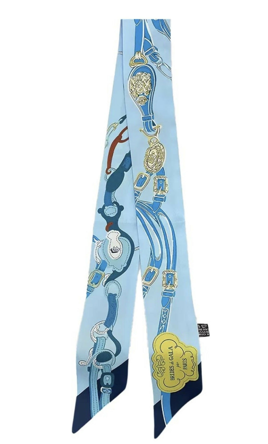 Light Blue Wrist/Bag Scarf