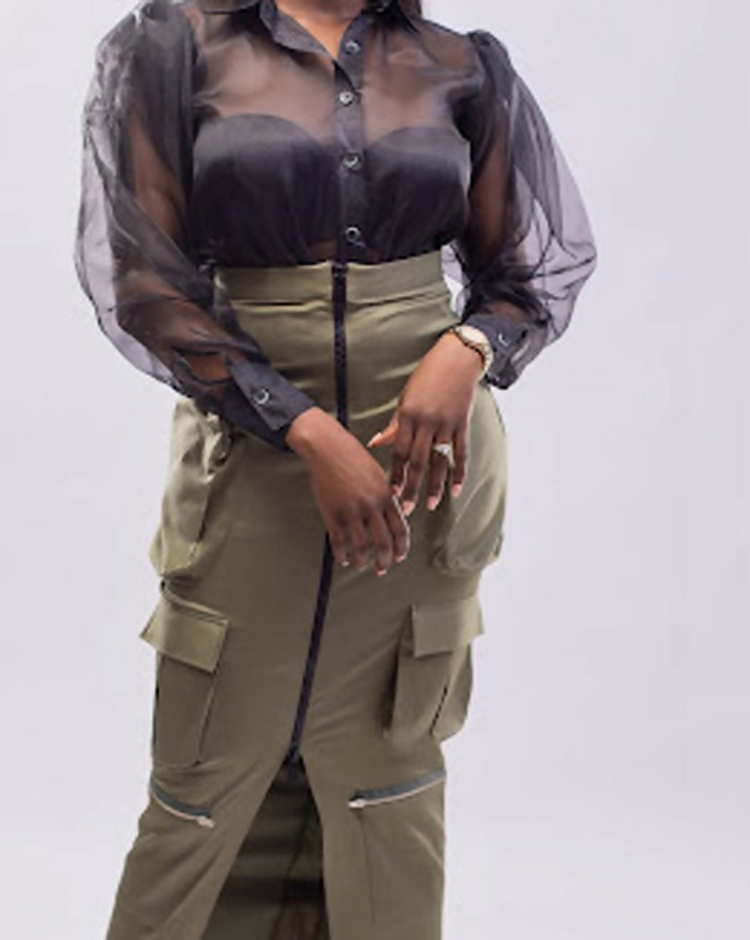 Midnight Veil Sheer Shirt