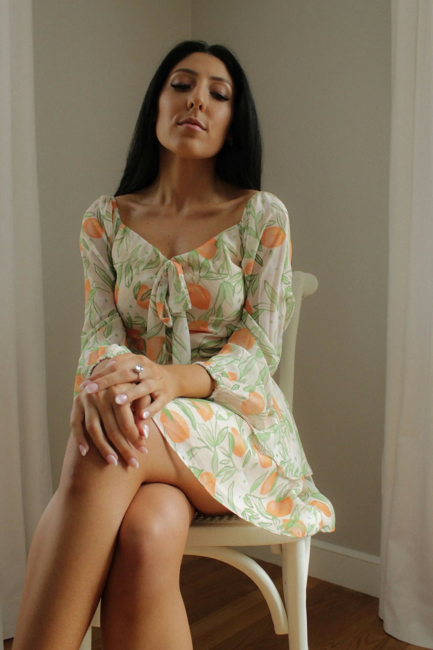 Tangerine Garden Mini Skirt