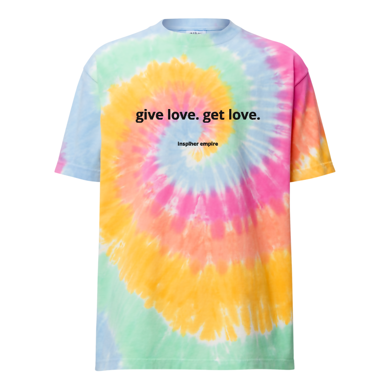 Give Love Oversized Tie Dye Shirt