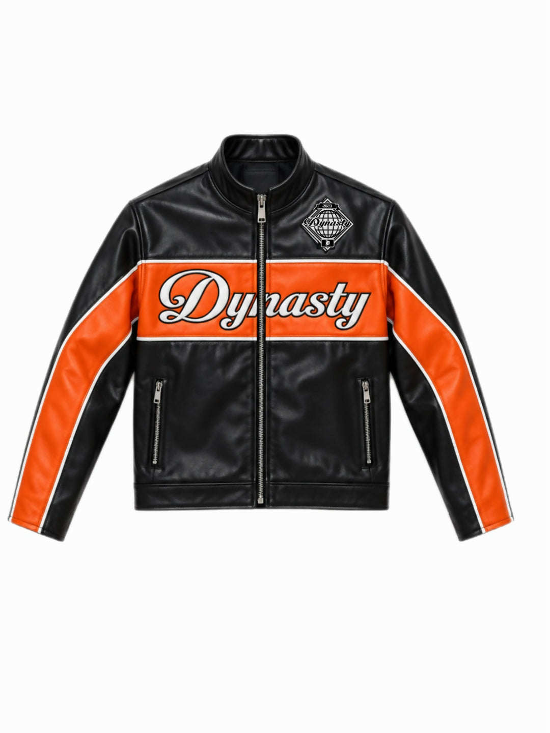 DYNASTY Leather Biker Jacket