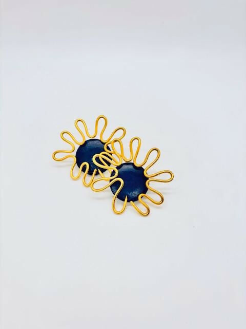 STARFISH EARRINGS - NAVY