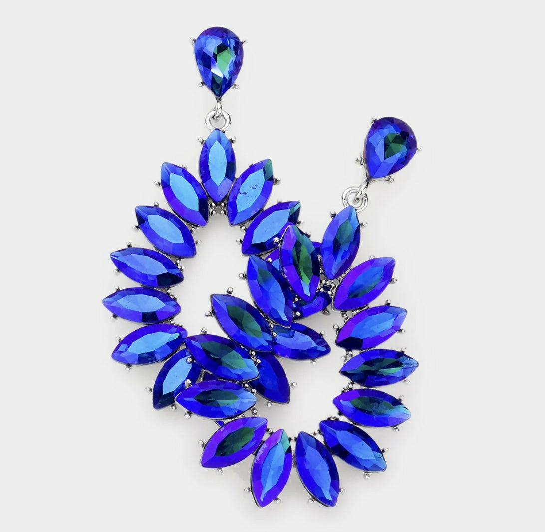 Royal Blue Evening Earring
