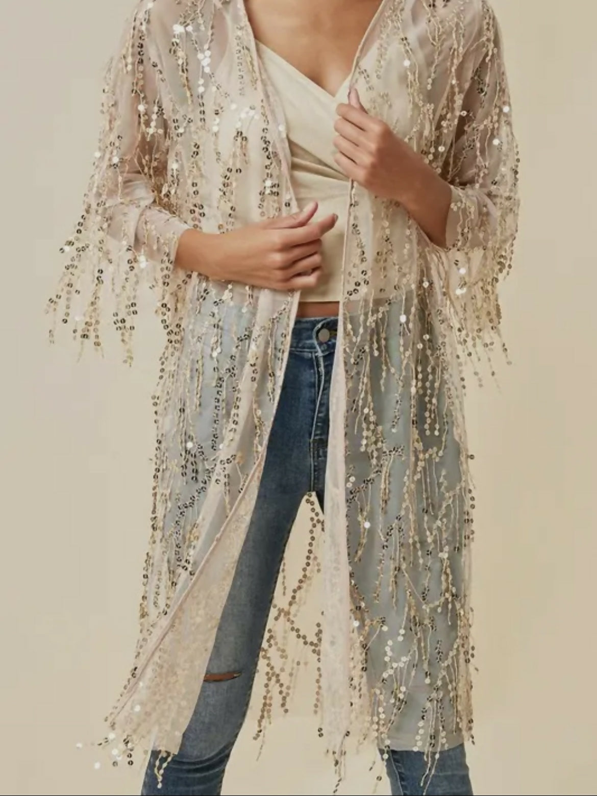 FESTIVE SEQUIN CARDIGAN | 2 - Colors Available