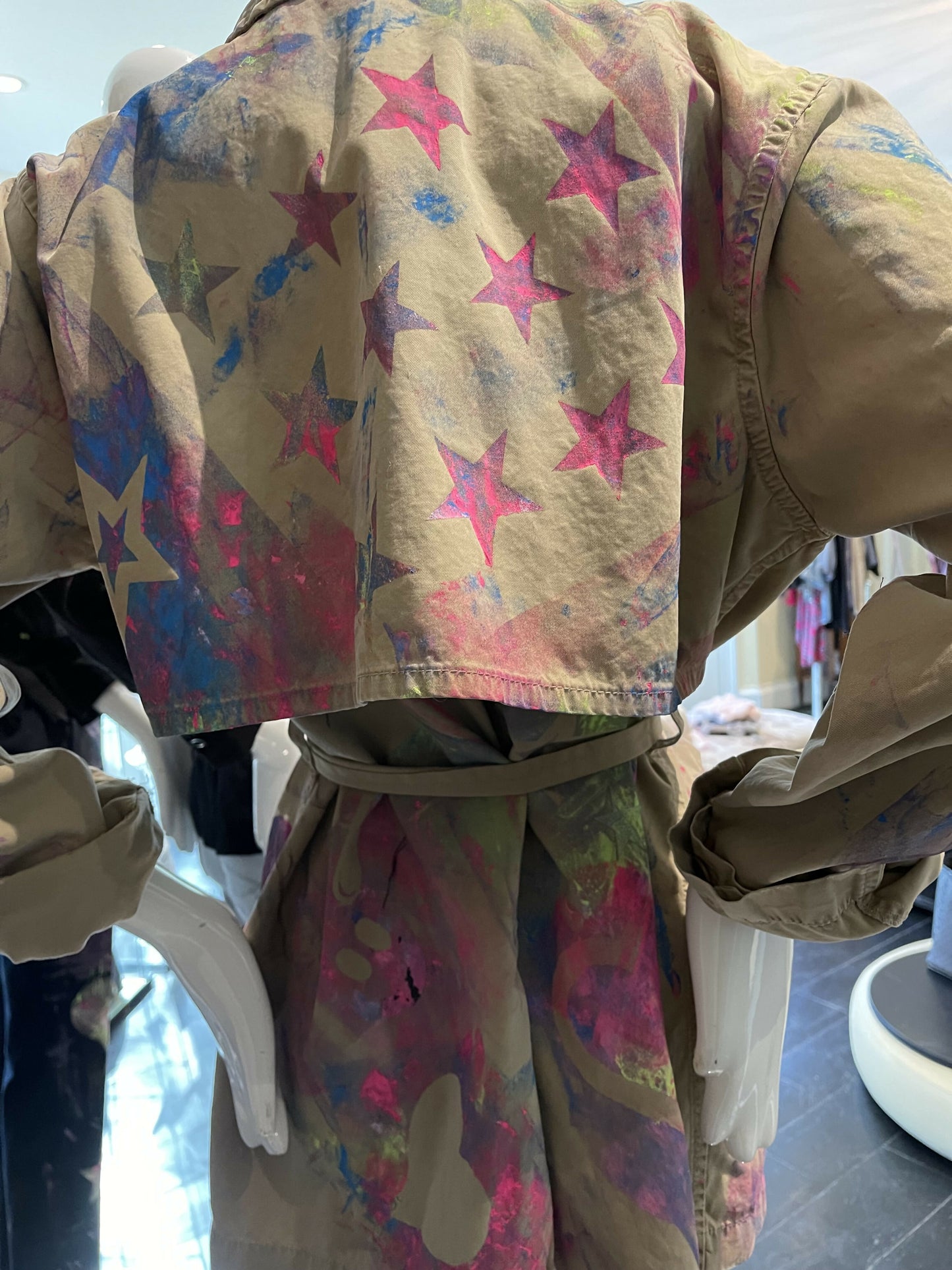 Colored trench coat