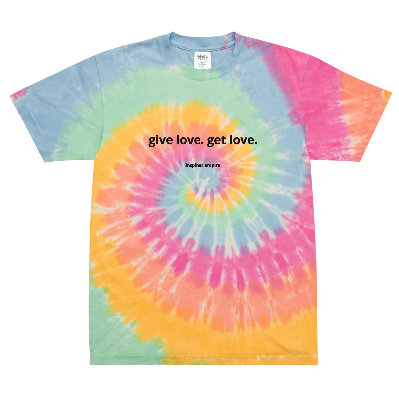 Give Love Oversized Tie Dye Shirt