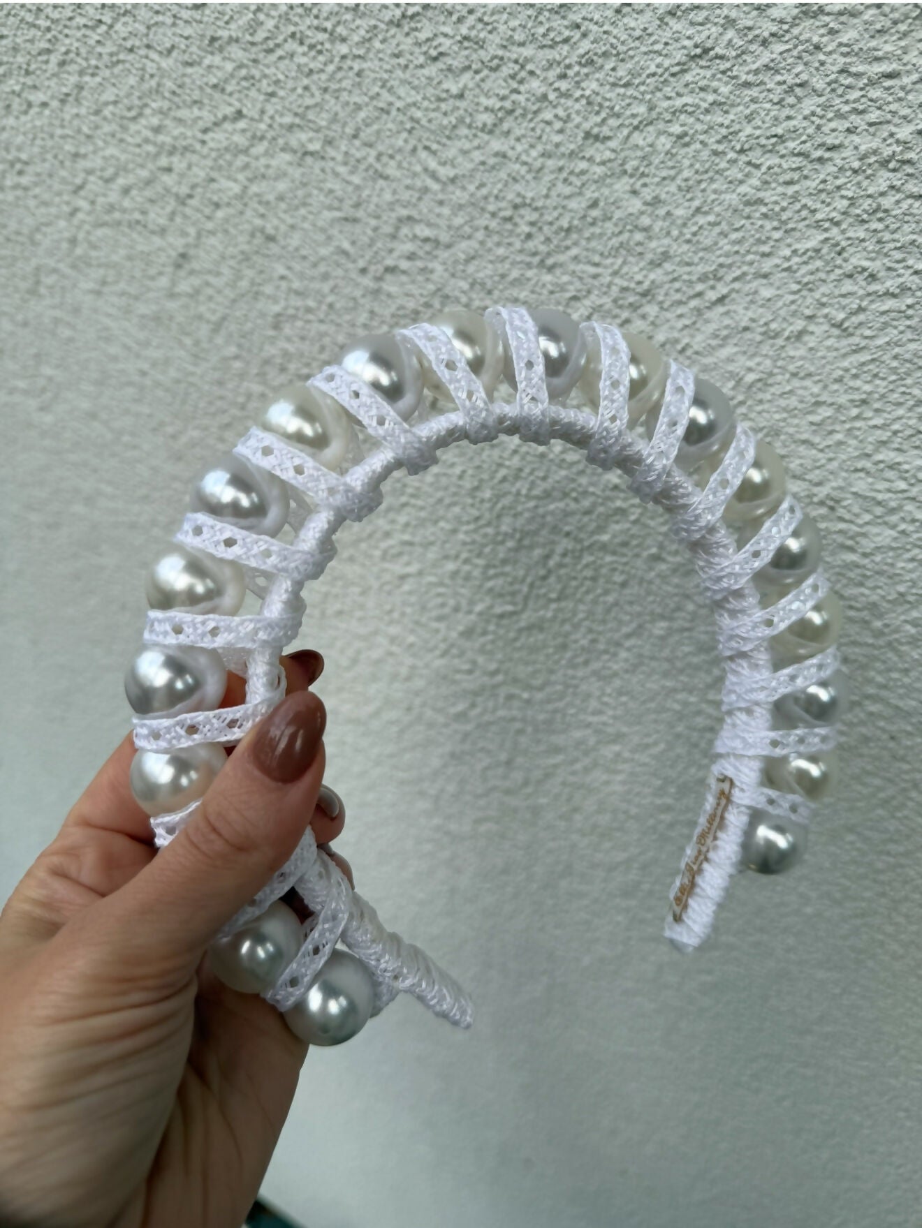 Halo Headband - Bridal Grace White