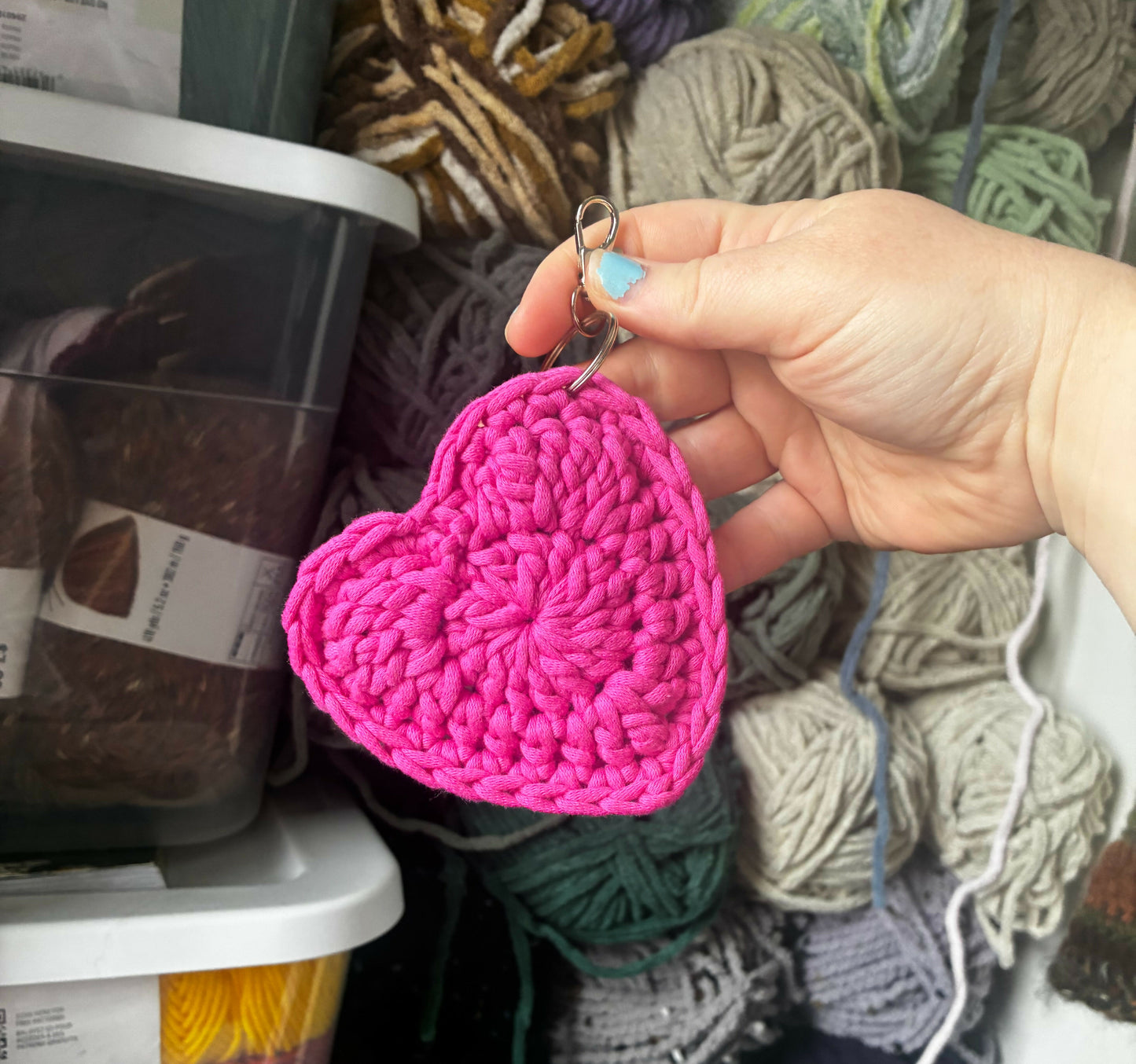 Heart Pouch Keychain