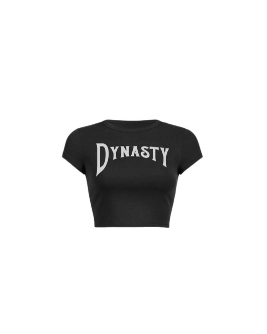 Dynasty Rhinestone Croptop ( Black)