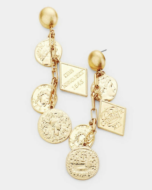 Coin Dangle Earring