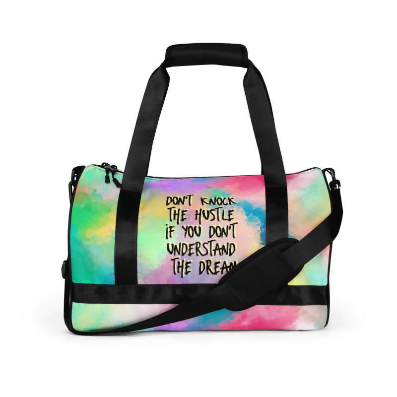 Bogosplit--IHER Don't Knock the Hustle Duffle Bag Front