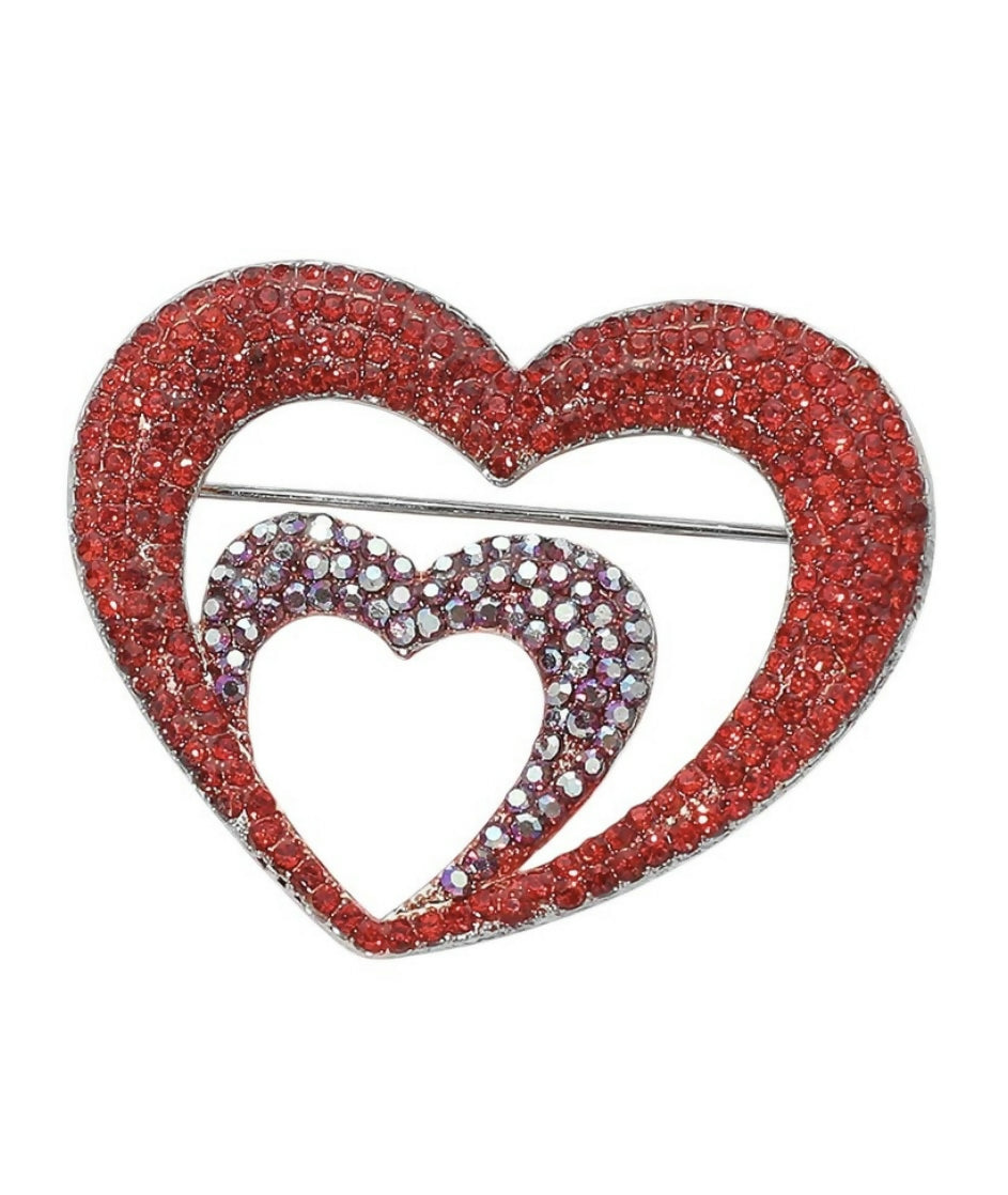 Red Heart Brooch