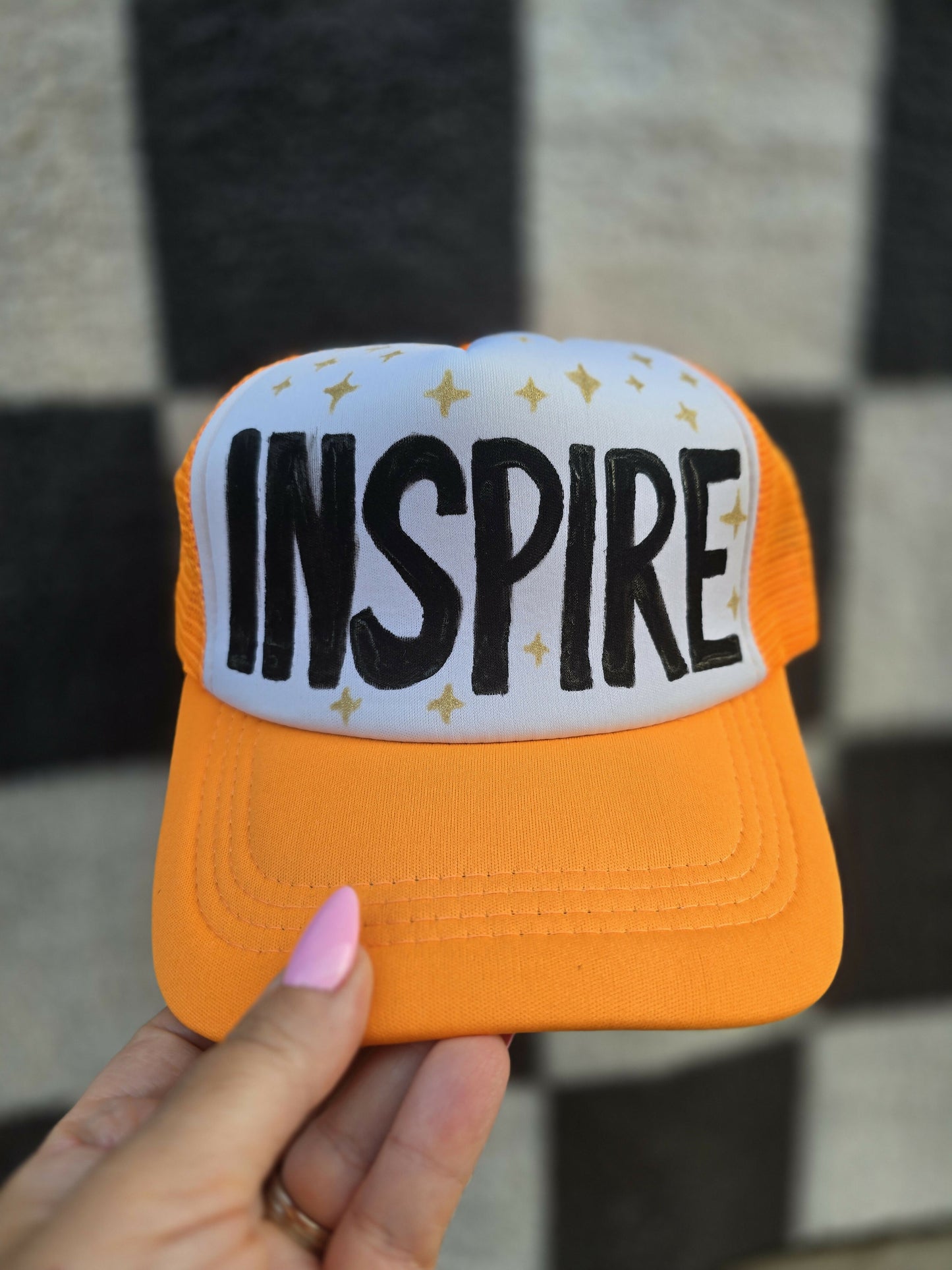 Hand-Painted Empowerment Trucker Hats