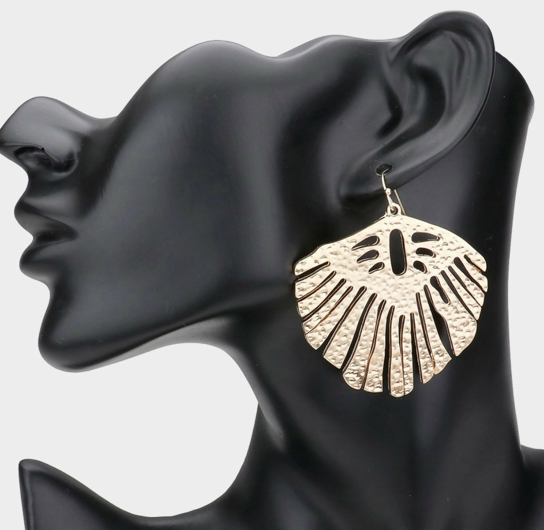 Abstract Hammered Metal Dangle Earring