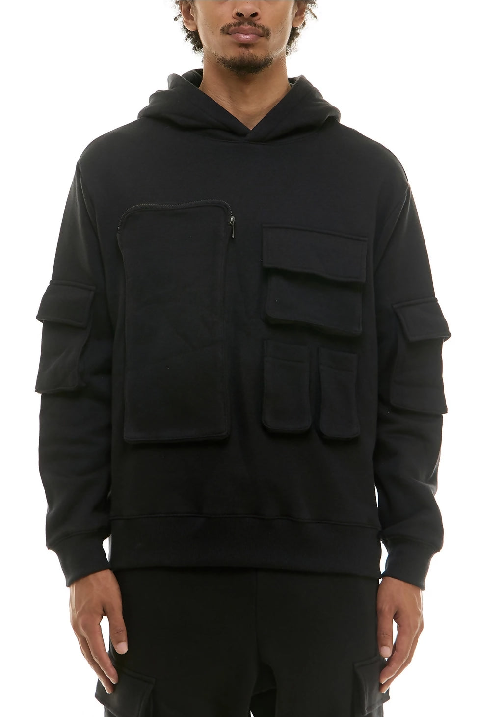 black hoodie top