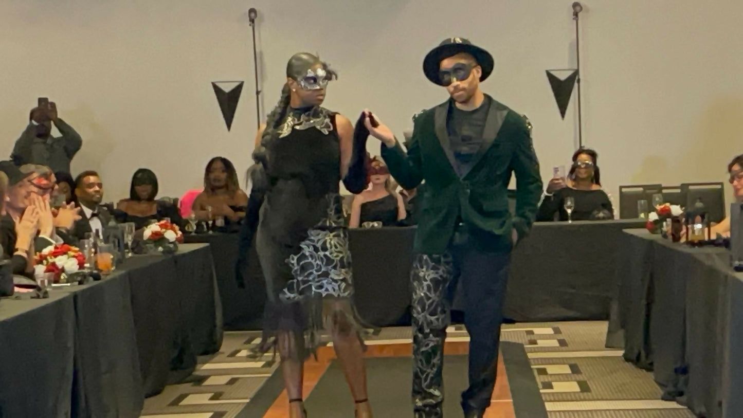 Black and silver Dress