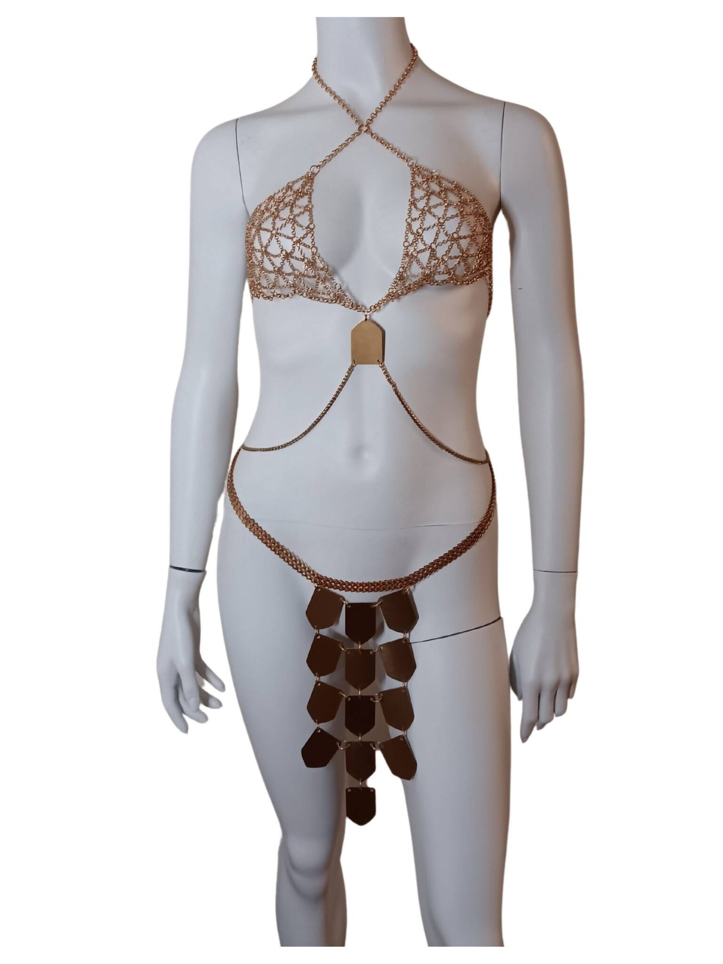 Bronze Shield Scale Lioncolth / Statement Necklace