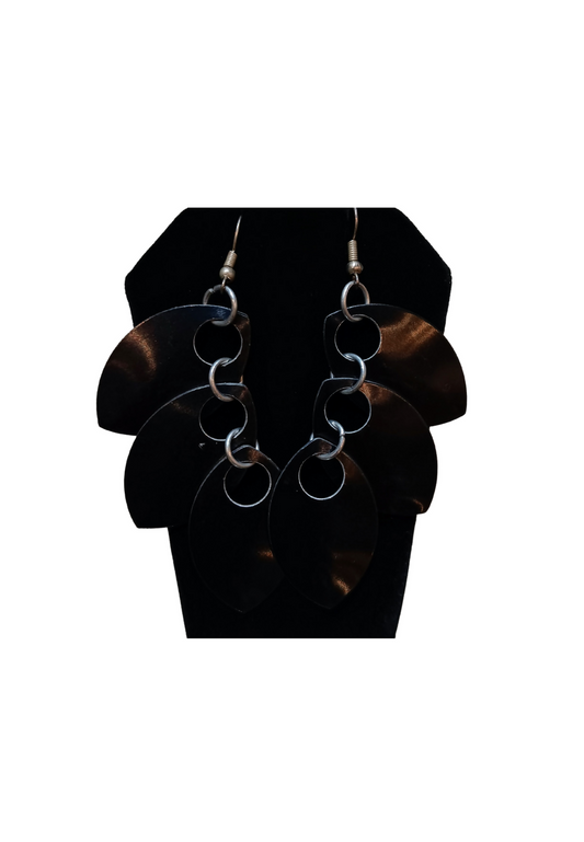 Black Scale Earrings