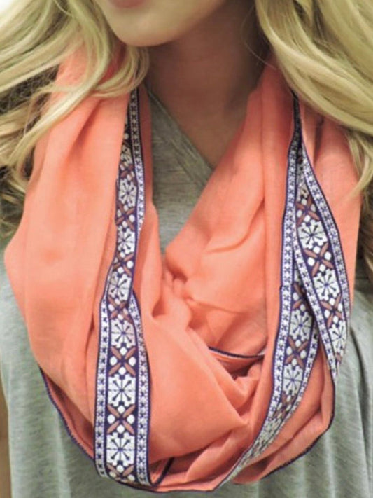 Aztec Trim Infinity Scarf
