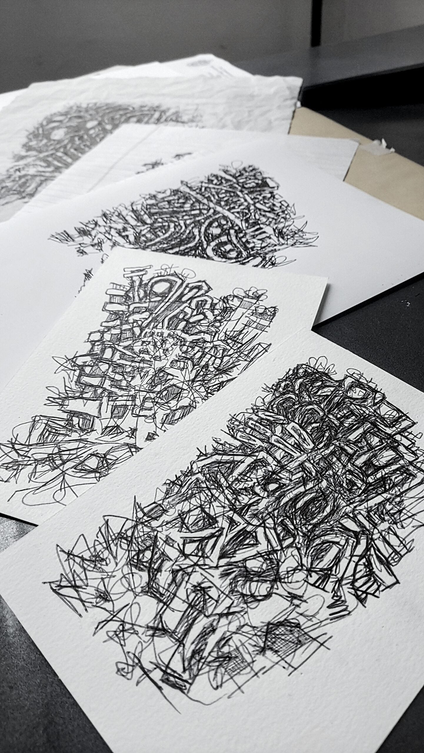 Unframed Scribbles (Varied in Size)