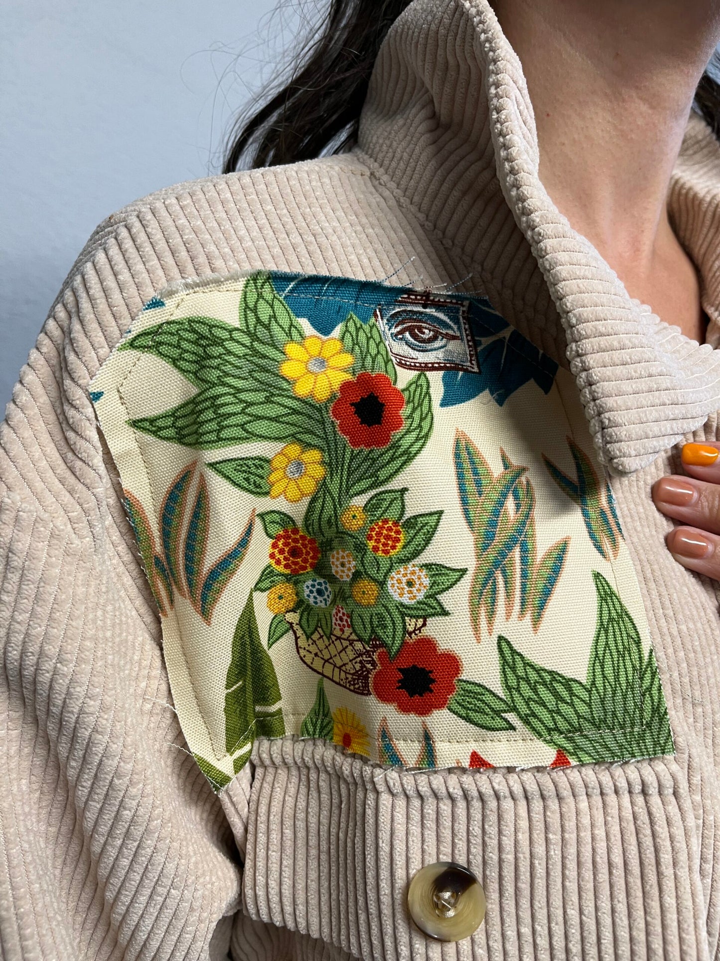 Jacket Frida kahlo light Tropical Design.