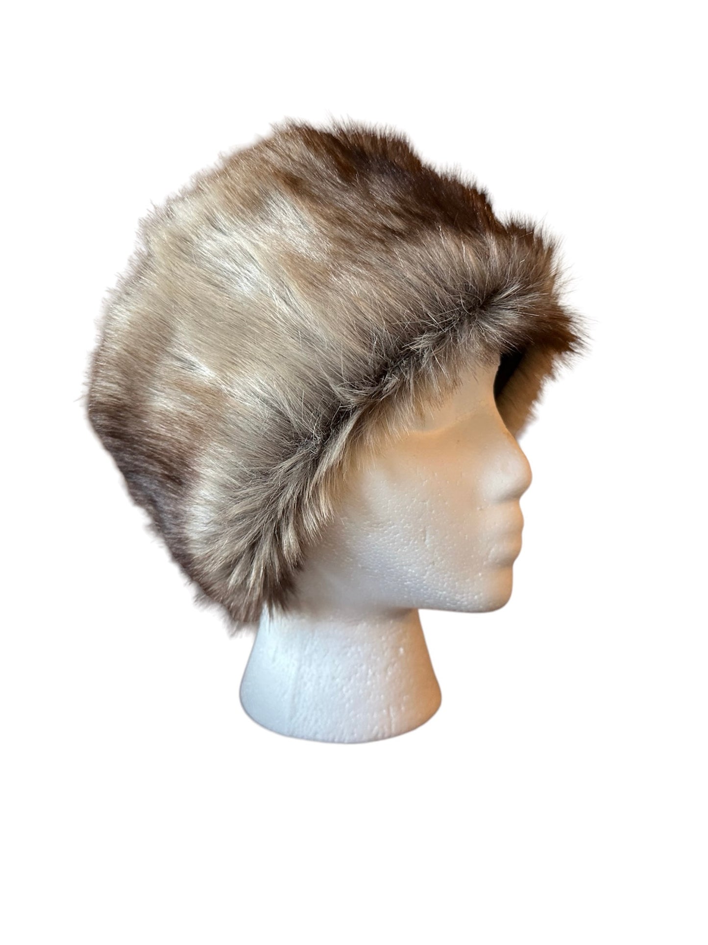 Brown faux fur head piece