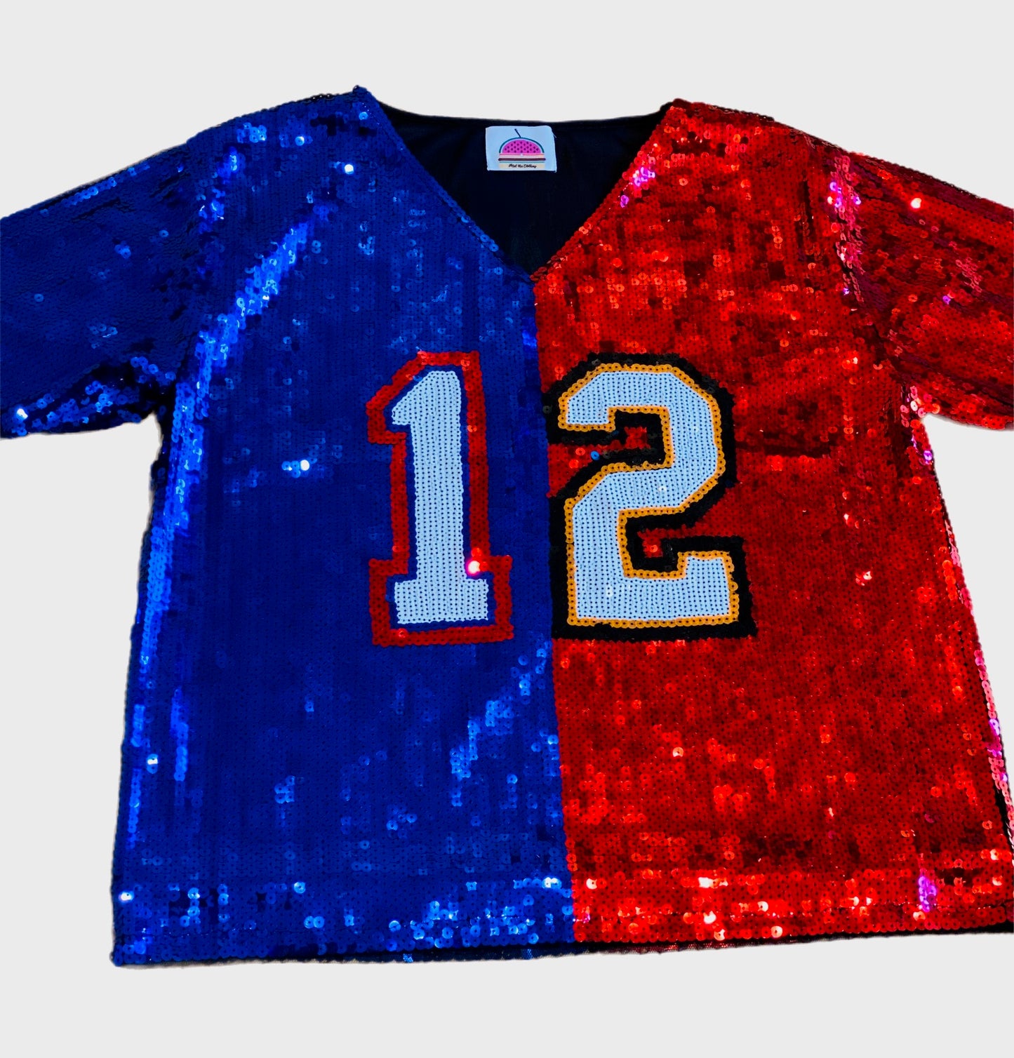 Red/Blue Sequin Tom Brady Shirt