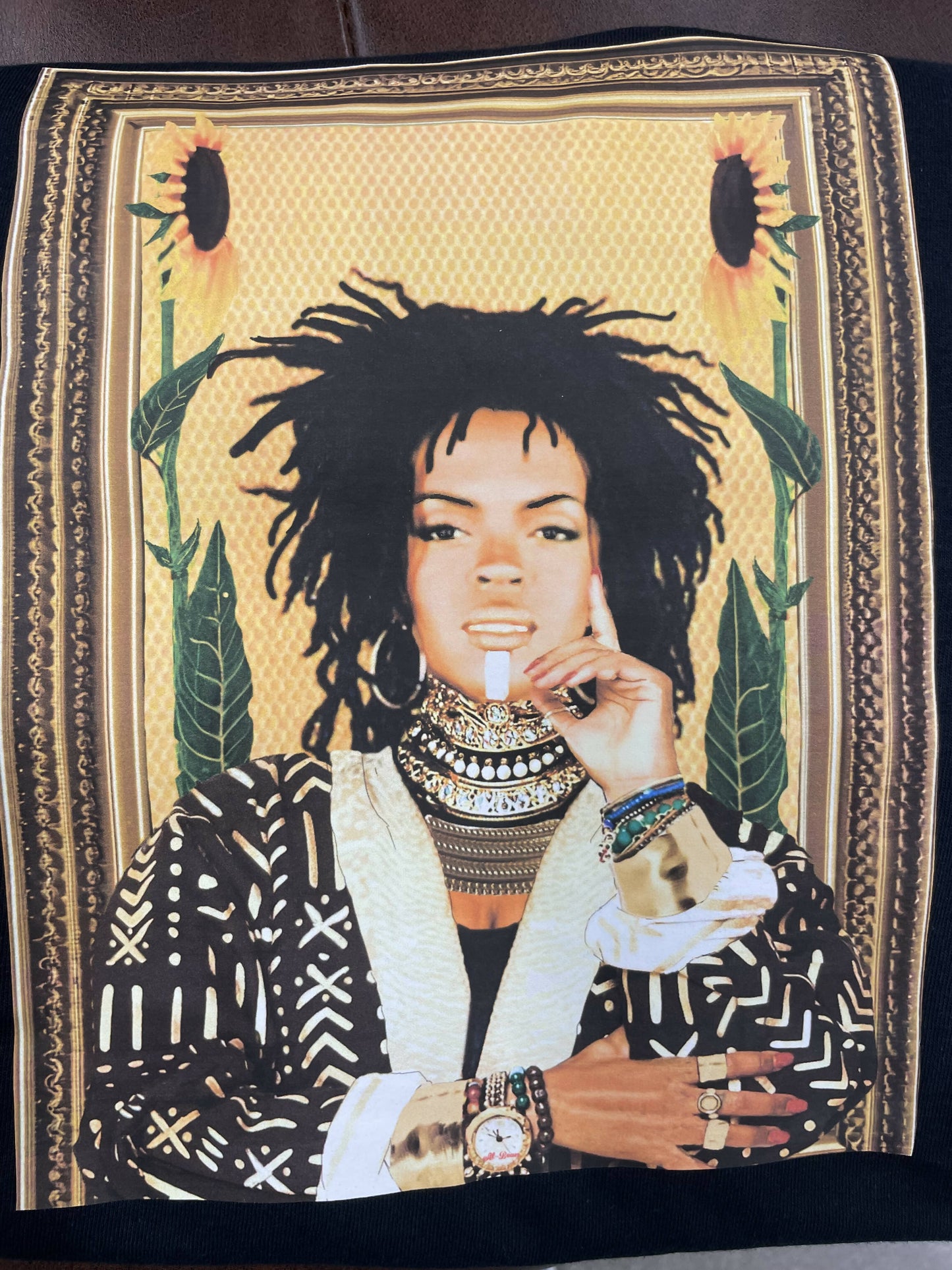 Lauryn Hill flower graphic tee