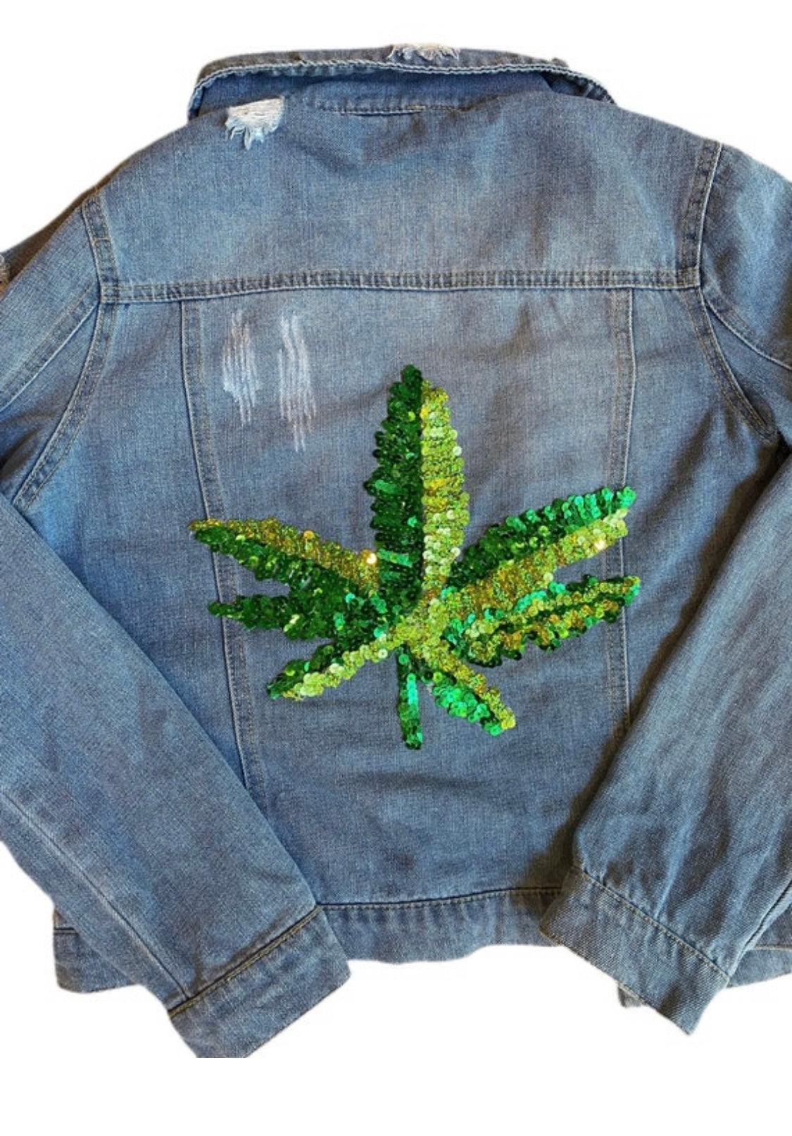Pot Leaf Denim Jacket