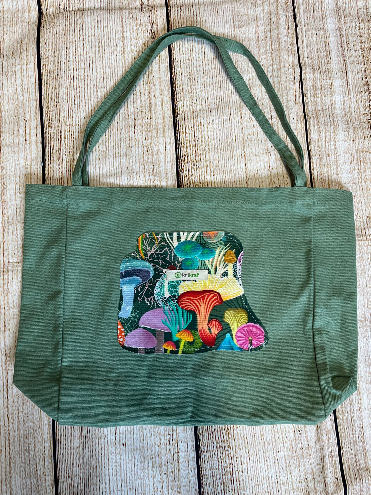 Tote bag colorful mushroom