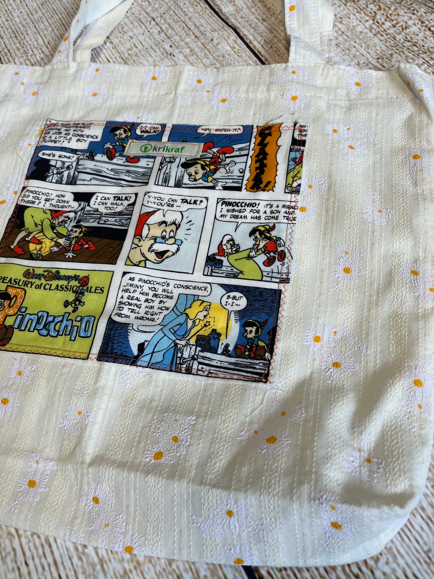 Tote bag Pinocchio design