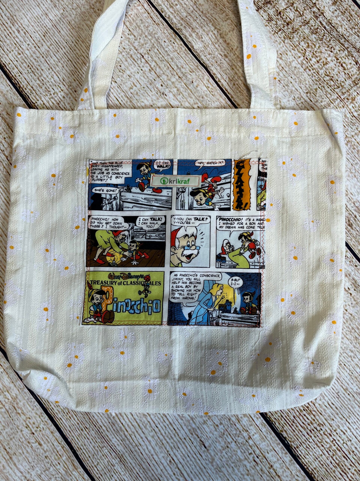 Tote bag Pinocchio design