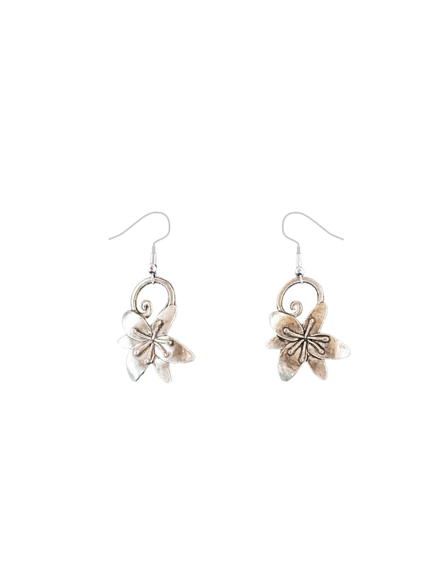 Pewter Flower Earrings