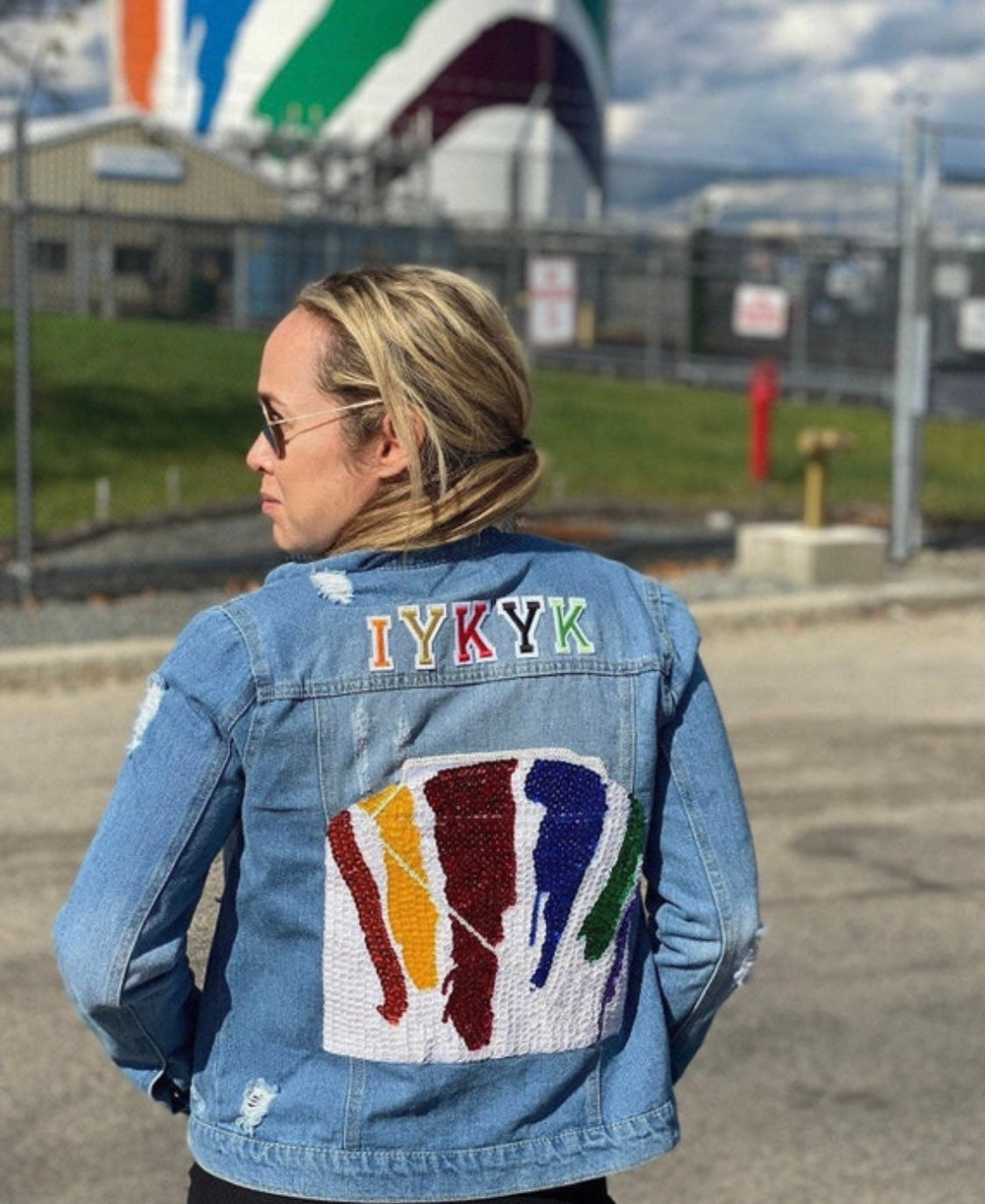 Rainbow Splash Denim Jacket