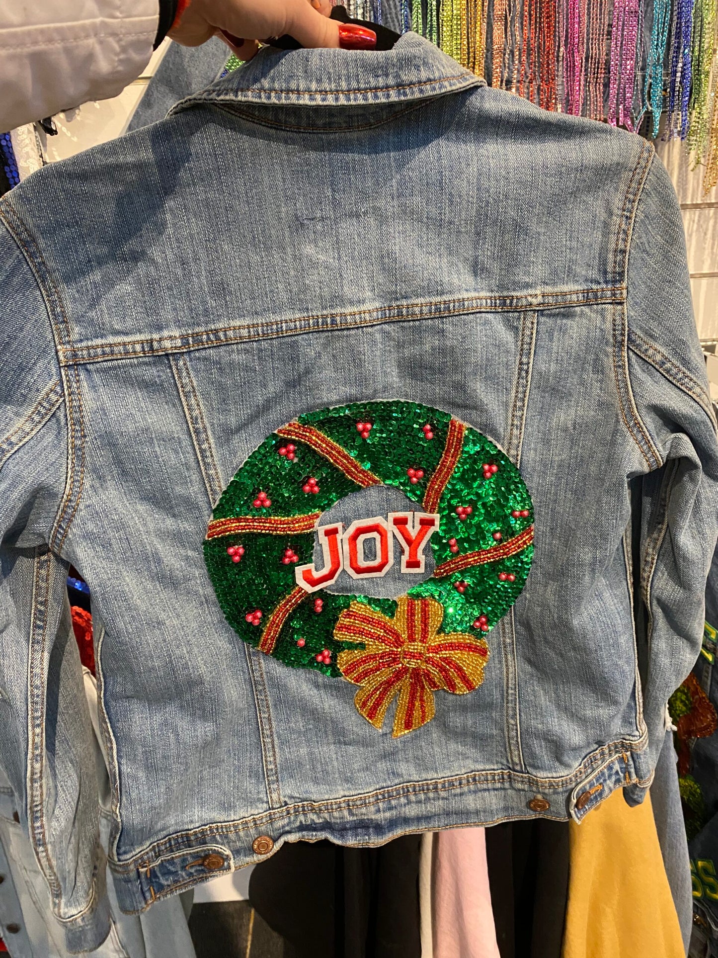 Joy Wreath Denim Jacket