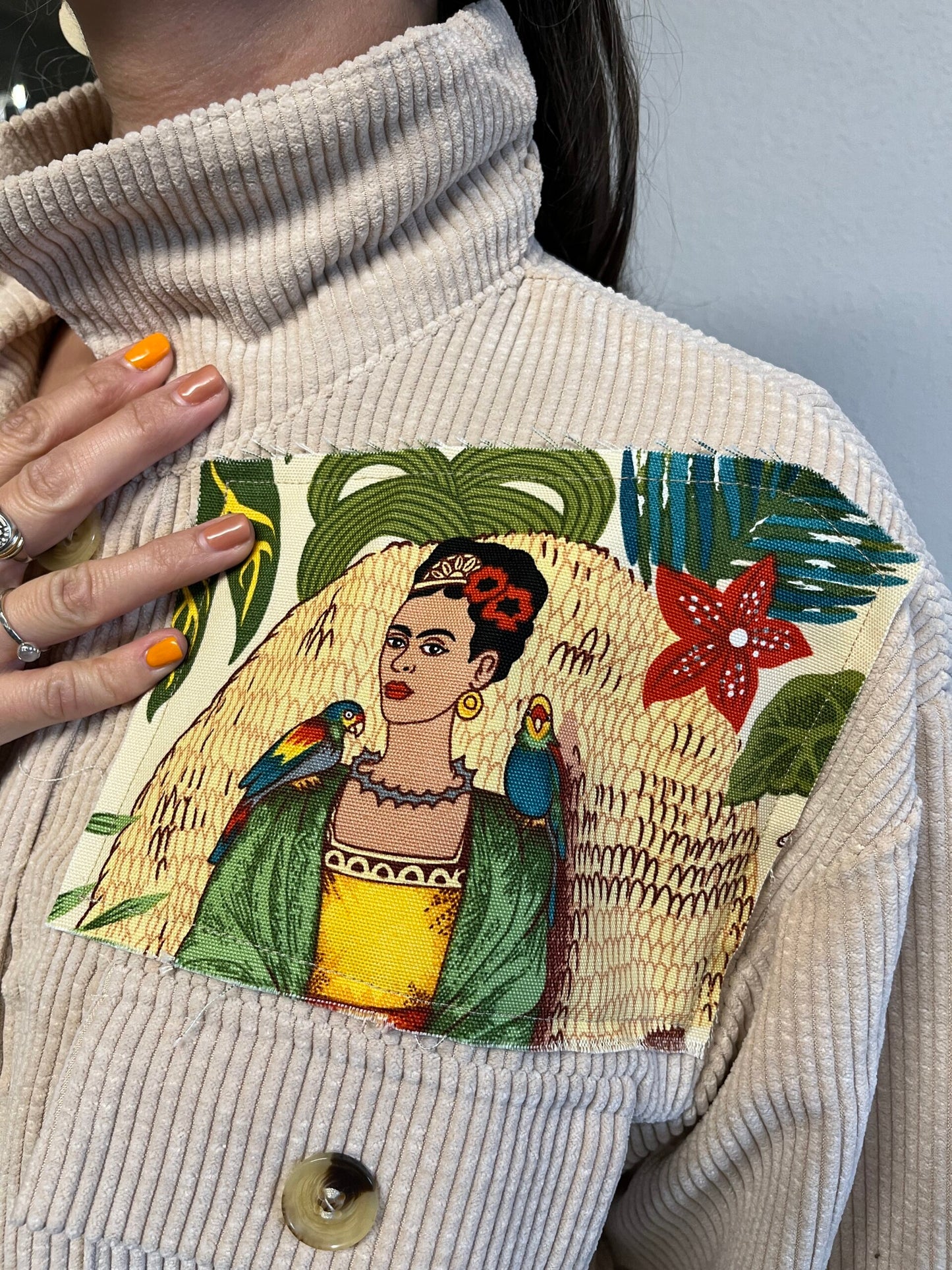 Jacket Frida kahlo light Tropical Design.