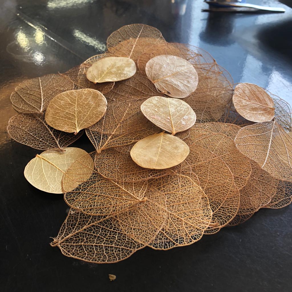 Cerrado Leaf Necklace with Vegetable Suede Necklace