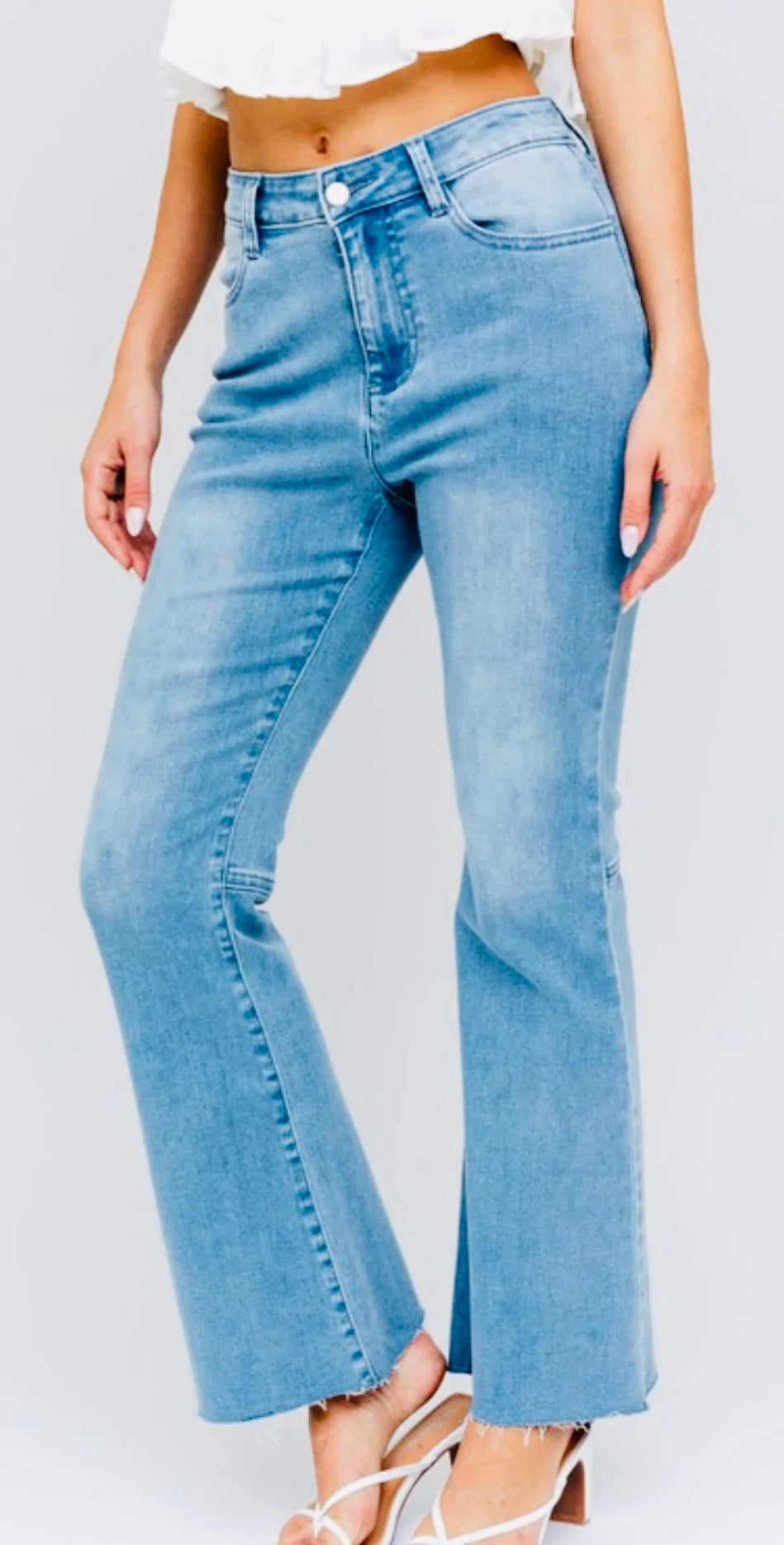 Blue Wide Flare Denim