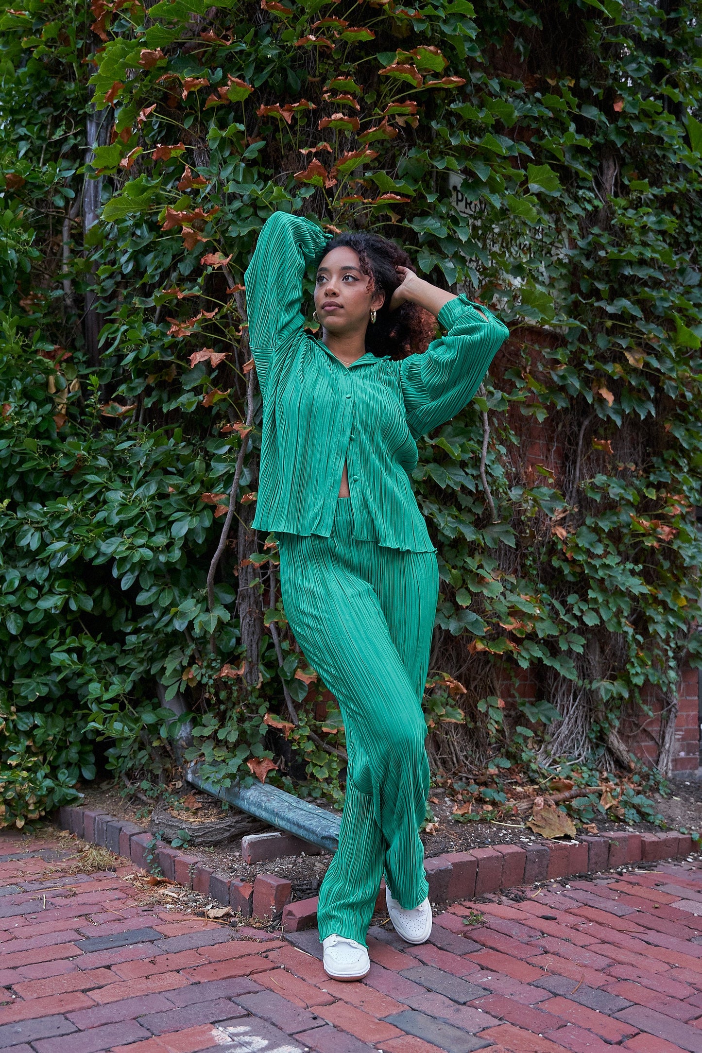 Oh Damm! | Plisse Two-Piece Pant Set